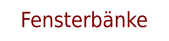 Fensterbänke