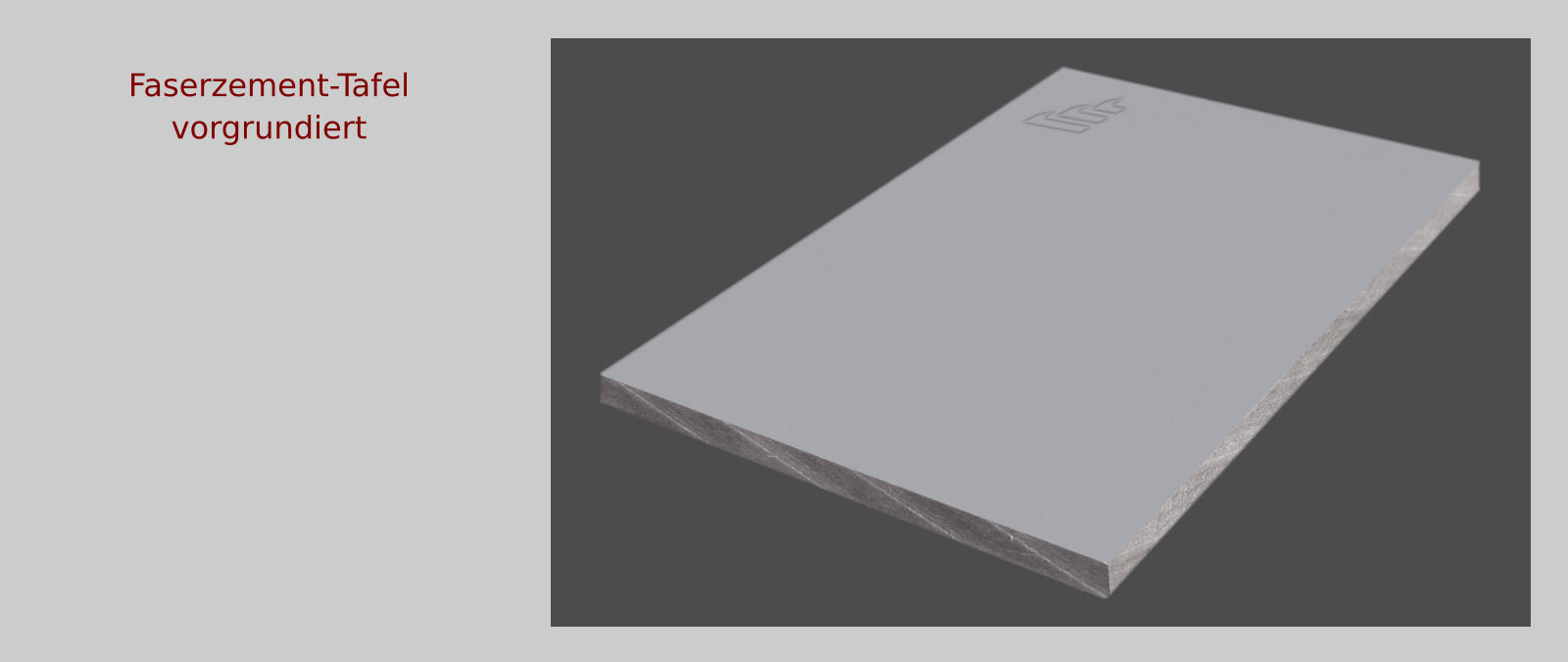 Faserzement-Tafel vorgrundiert
