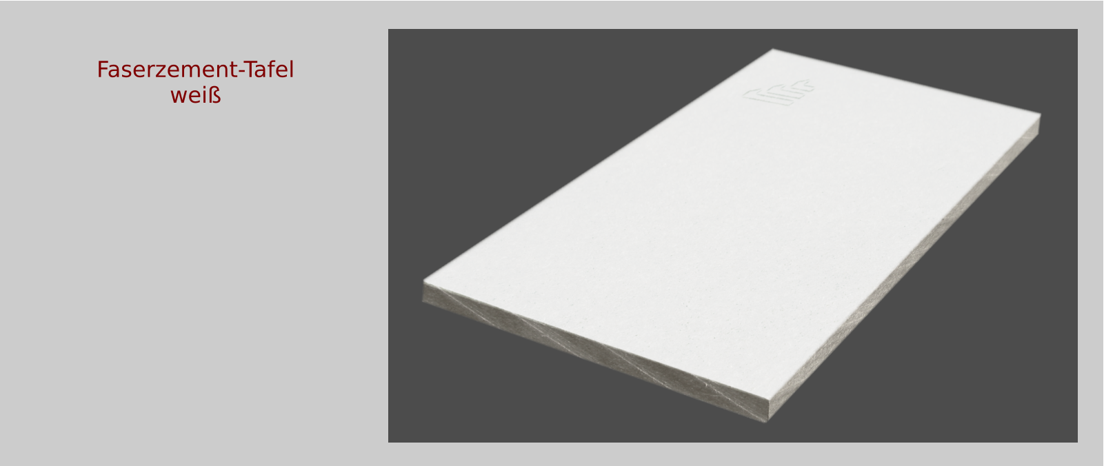 Faserzement-Tafel weiß