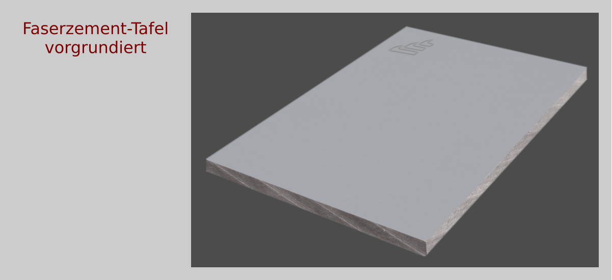 Faserzement-Tafelvorgrundiert