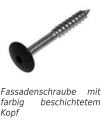 Fassadenschraube mit farbig beschichtetem Kopf