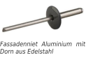 Fassadenniet Aluminium mit Dorn aus Edelstahl